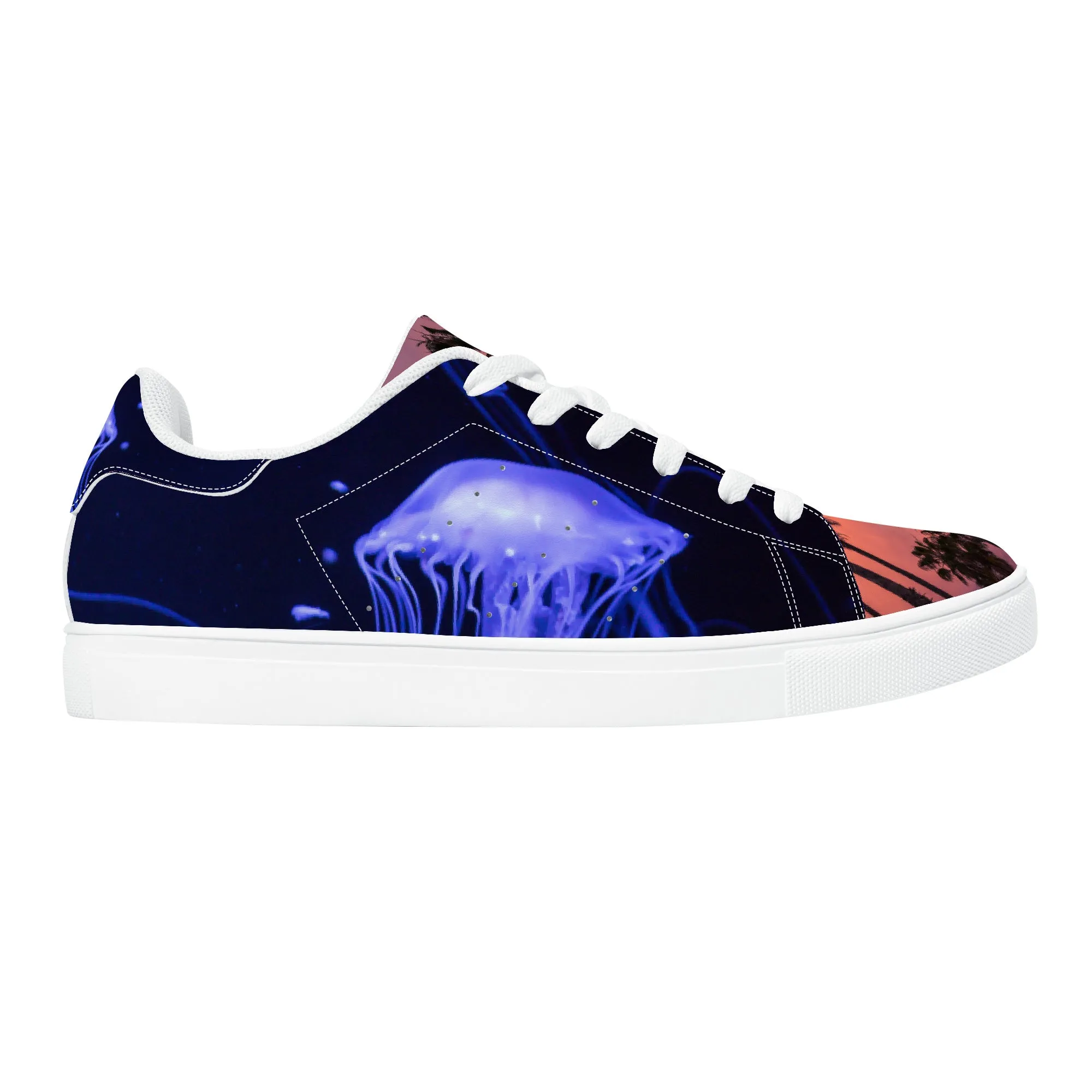 Electric Night and Day | Low Top Customized | Shoe Zero