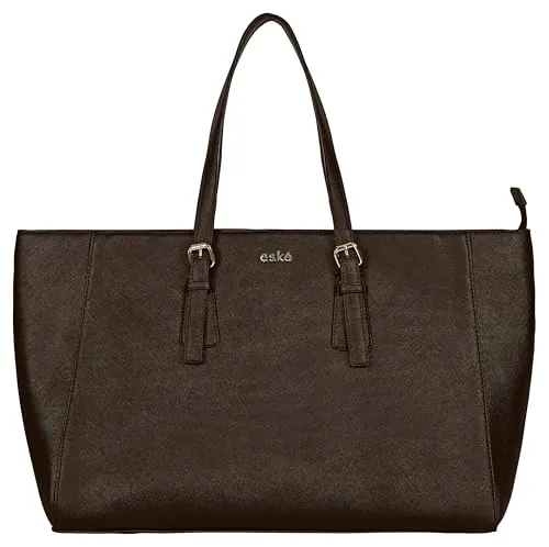 eske Myrian Vegan Leather Women's Tote Bag with Padded Laptop Compartment