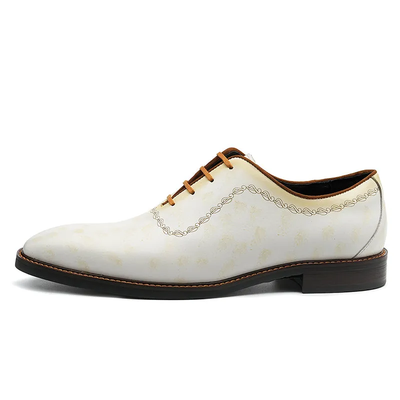 Exotic Elegance Leather Wingtip Brogue Dress Shoes