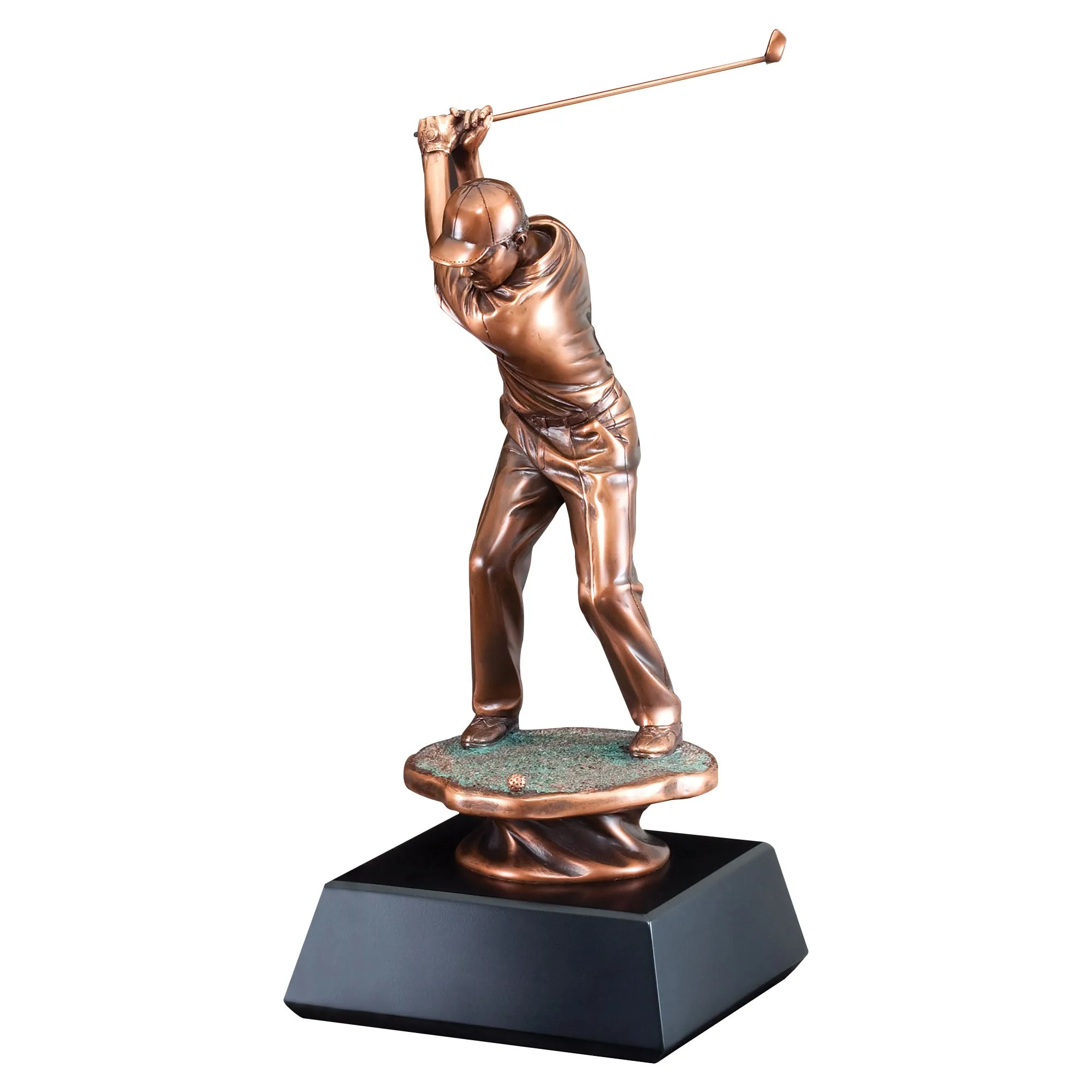 FINEST Bronze Castings Golfer Swing Sculpture FB-064