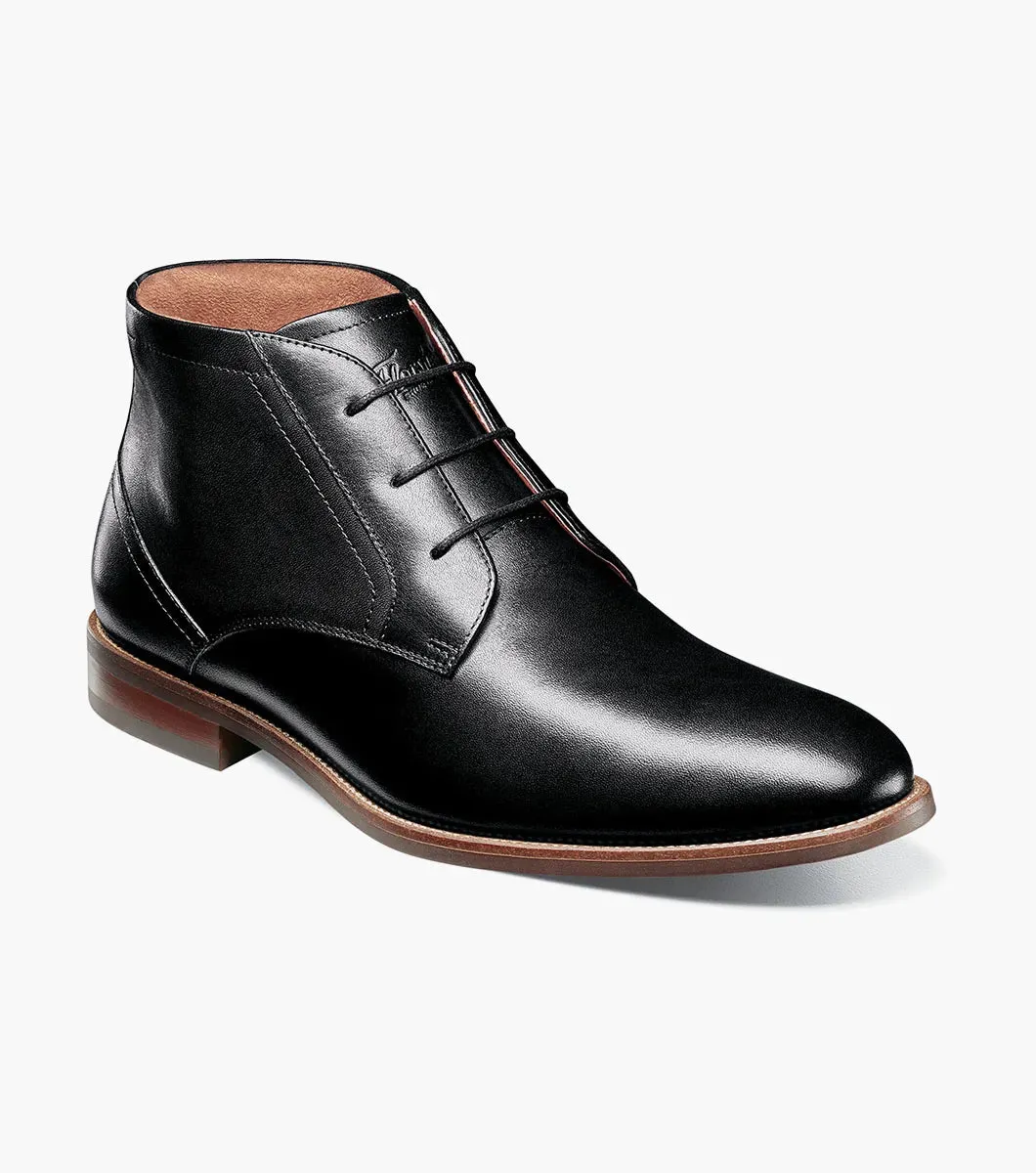 Florsheim "Rucci" Plain Toe Chukka Boot - Black