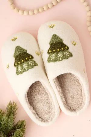 Fuzzy Holiday Slippers