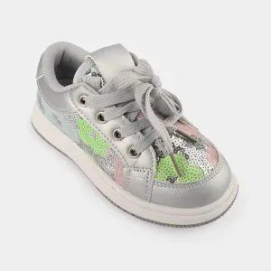 Girls Sneaker 703-9-SILVER