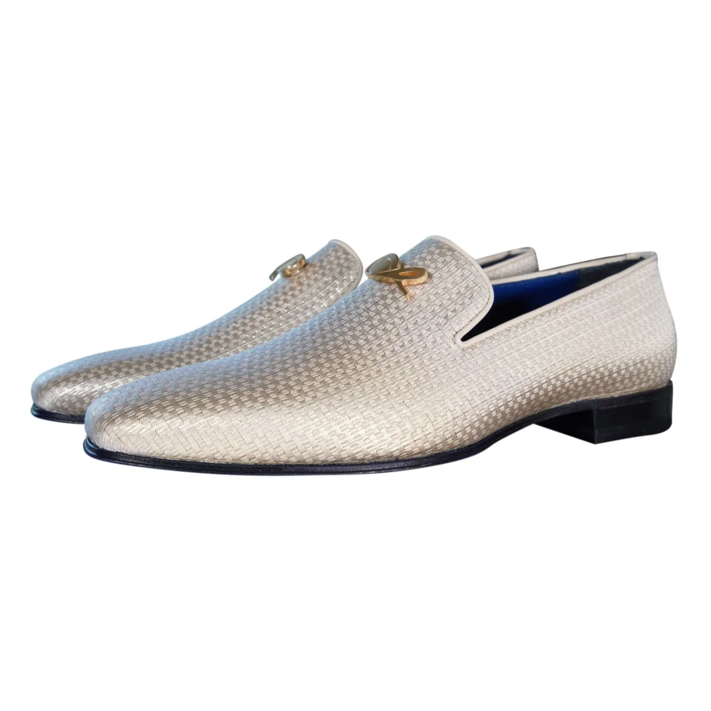 Gold Diamante With Yellow Gold Hardware Loafer