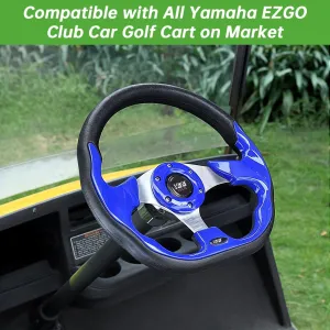 Golf Car Steering Wheel for EZGO Yamaha Club Car Various Models - 10L0L