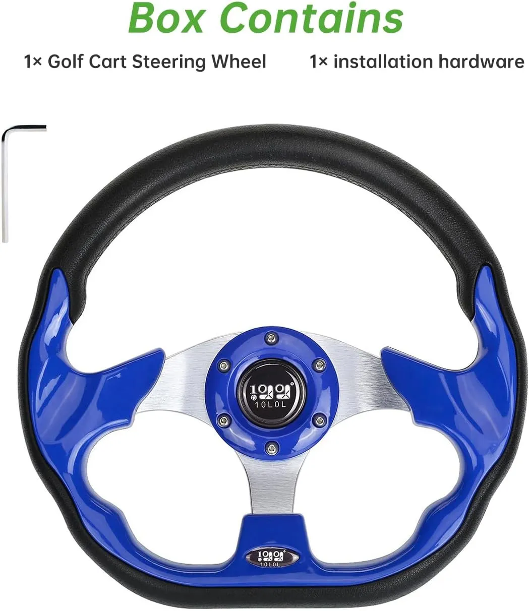 Golf Car Steering Wheel for EZGO Yamaha Club Car Various Models - 10L0L