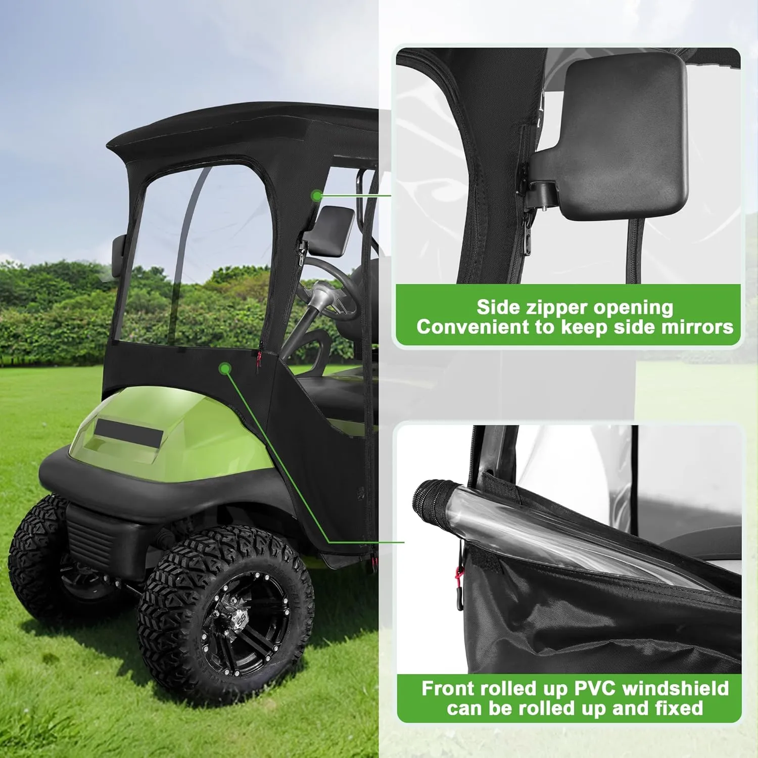 Golf Cart Enclosures for Club Car Precedent Extended Roof - 10L0L