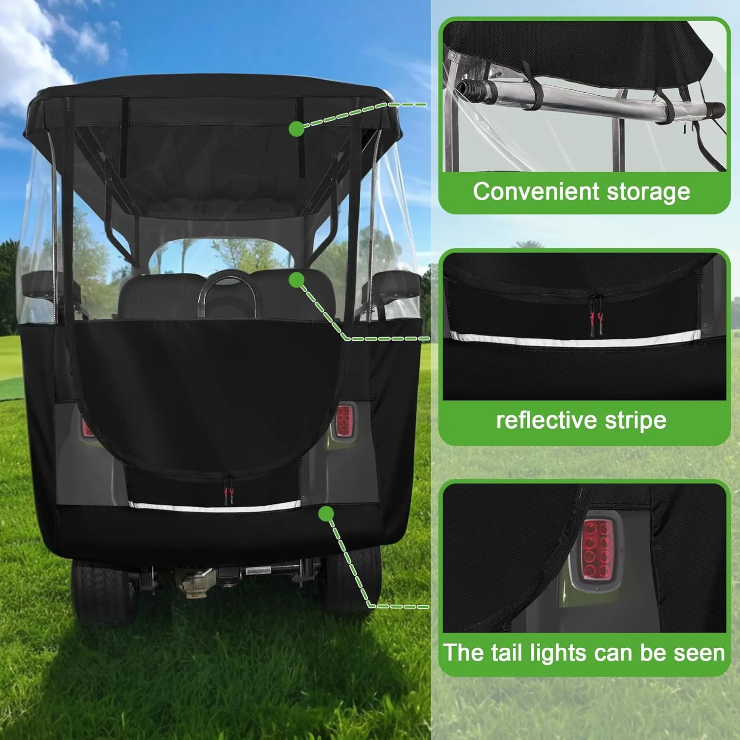 Golf Cart Enclosures for Club Car Precedent Extended Roof - 10L0L