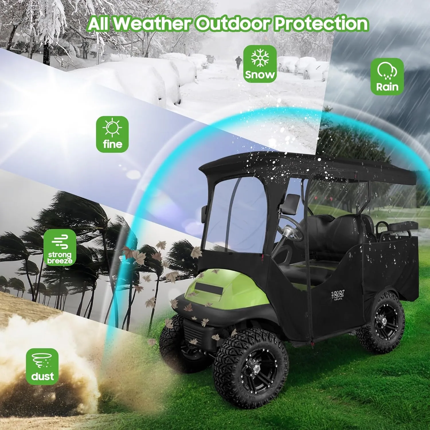 Golf Cart Enclosures for Club Car Precedent Extended Roof - 10L0L