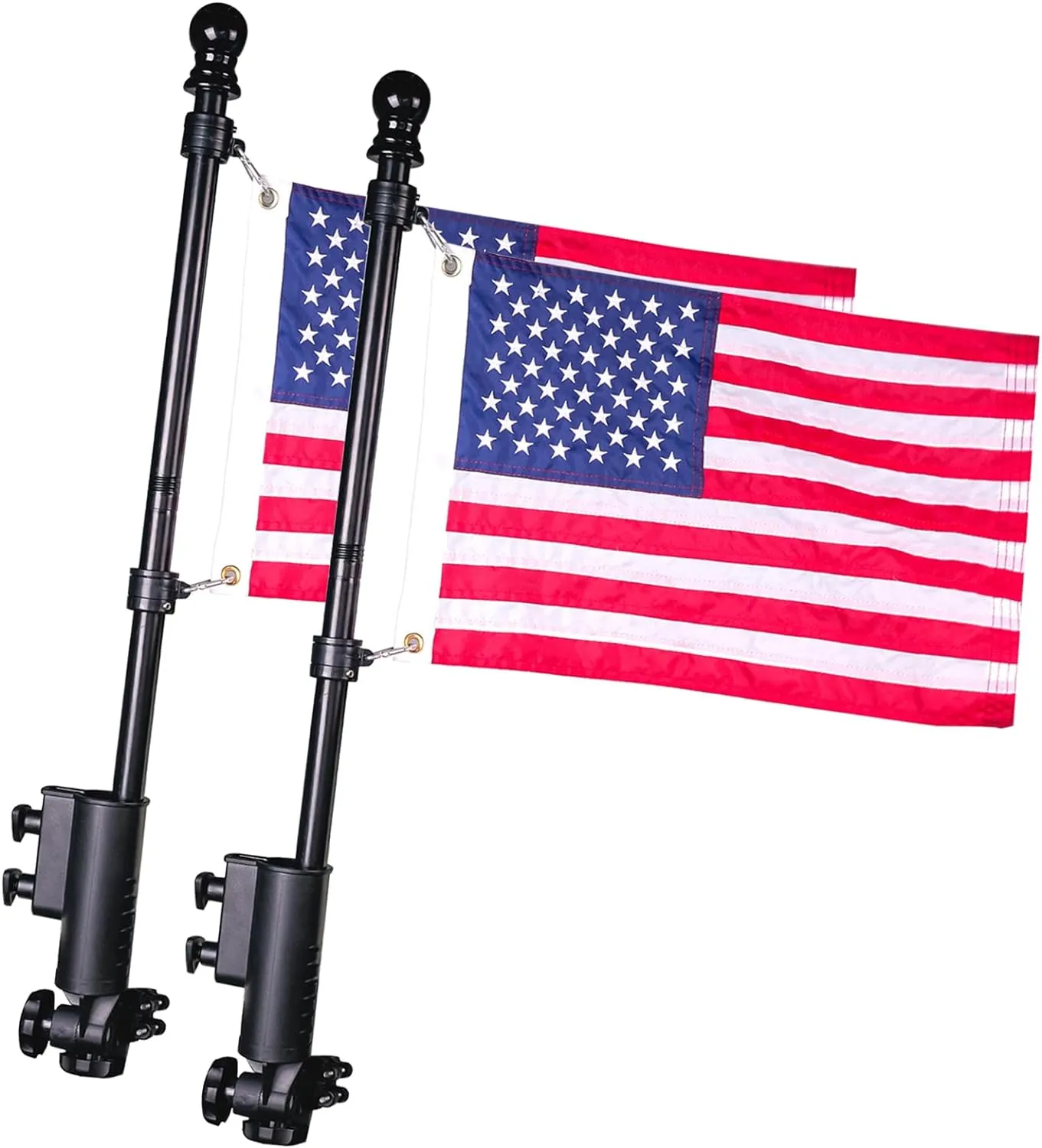 Golf Cart Flag Holder 2 Pack Flag Pole Kit for Yamaha Club Car EZGO - 10L0L