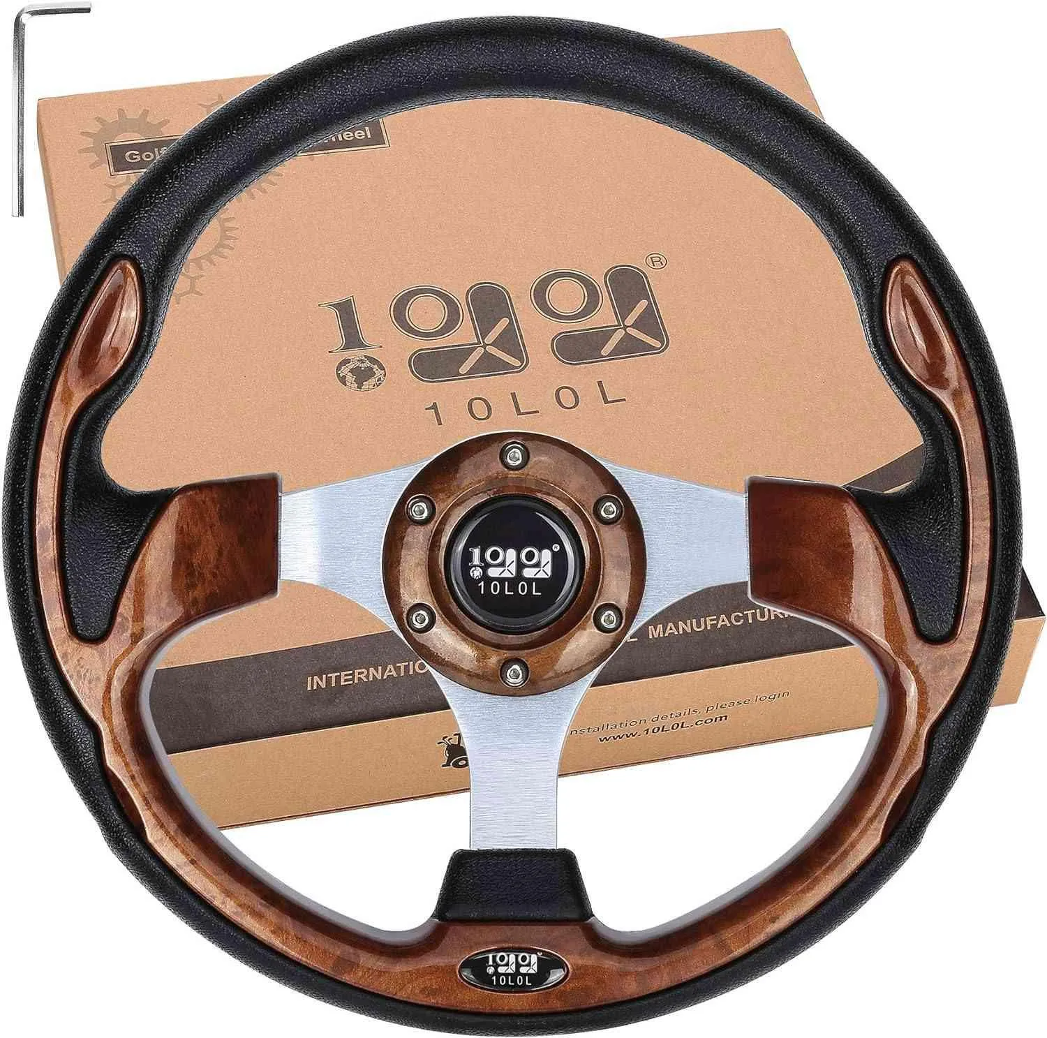 Golf Cart Steering Wheel Universal 12.5 Inch For EZGO Club Car Yamaha - 10L0L