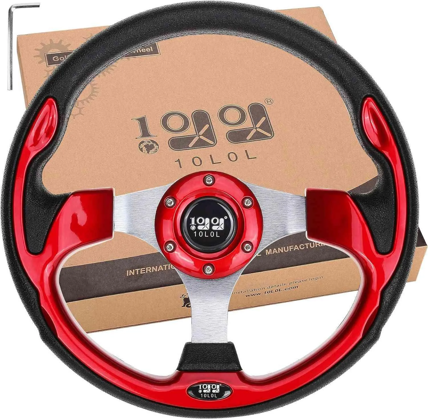 Golf Cart Steering Wheel Universal 12.5 Inch For EZGO Club Car Yamaha - 10L0L