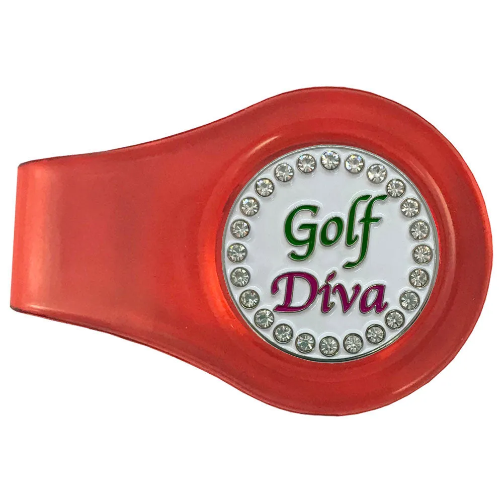 Golf Diva Golf Ball Marker With Colored Clip