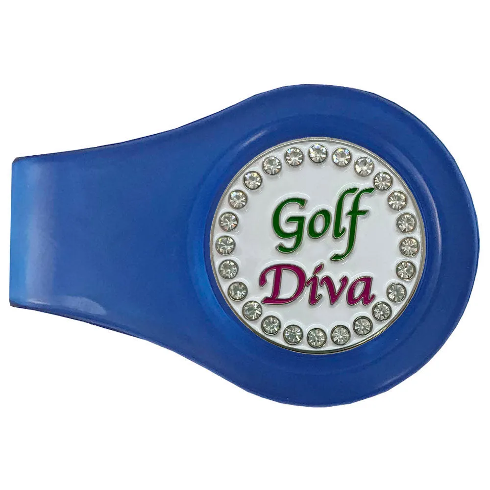 Golf Diva Golf Ball Marker With Colored Clip