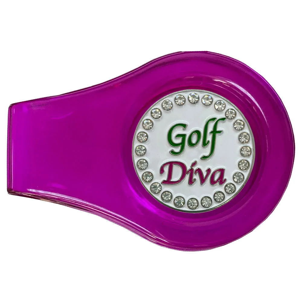 Golf Diva Golf Ball Marker With Colored Clip