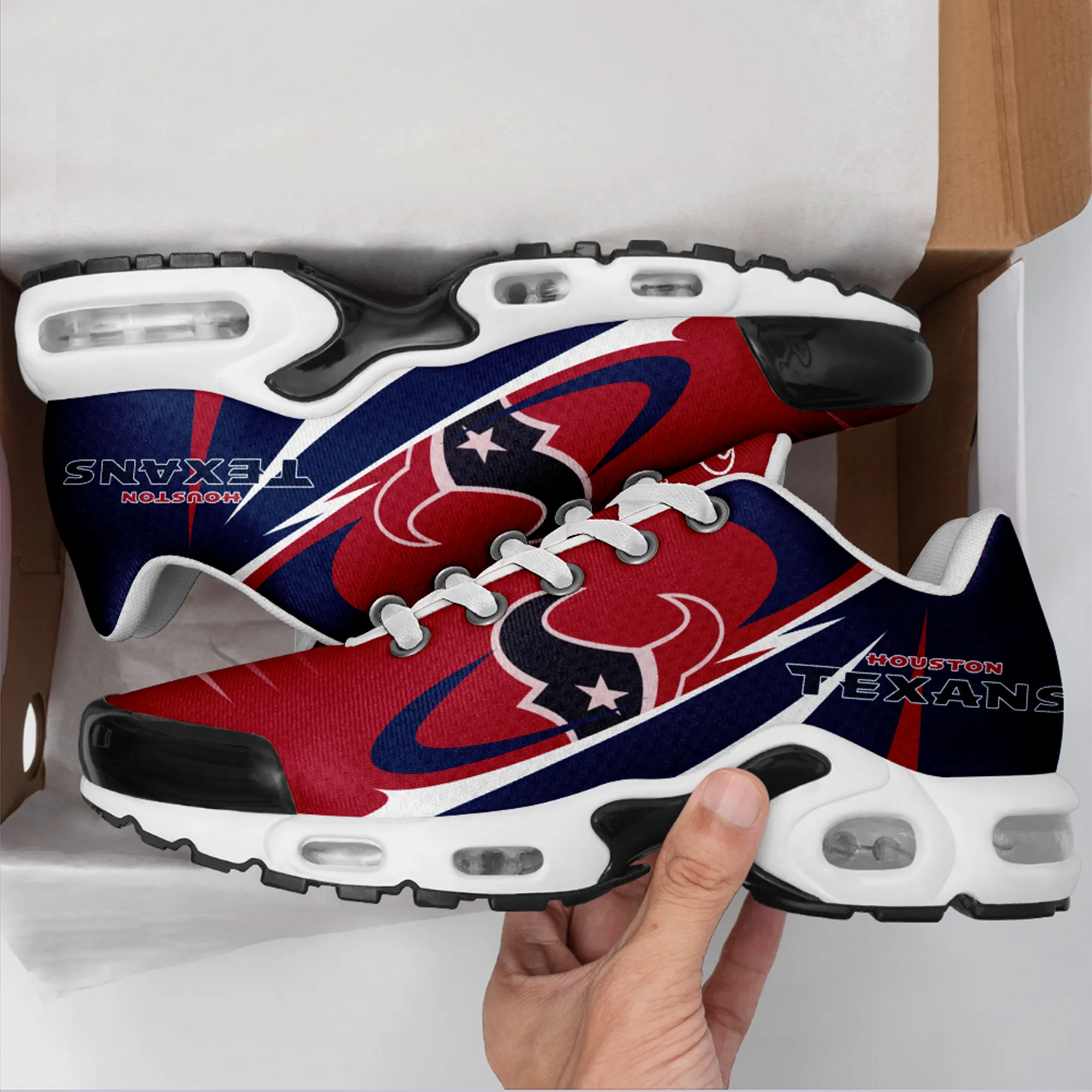 Houston Texans- Fashion Men/Women Sports Shoes Sports Wear Shoes NFL Game Comfortable and Breathable