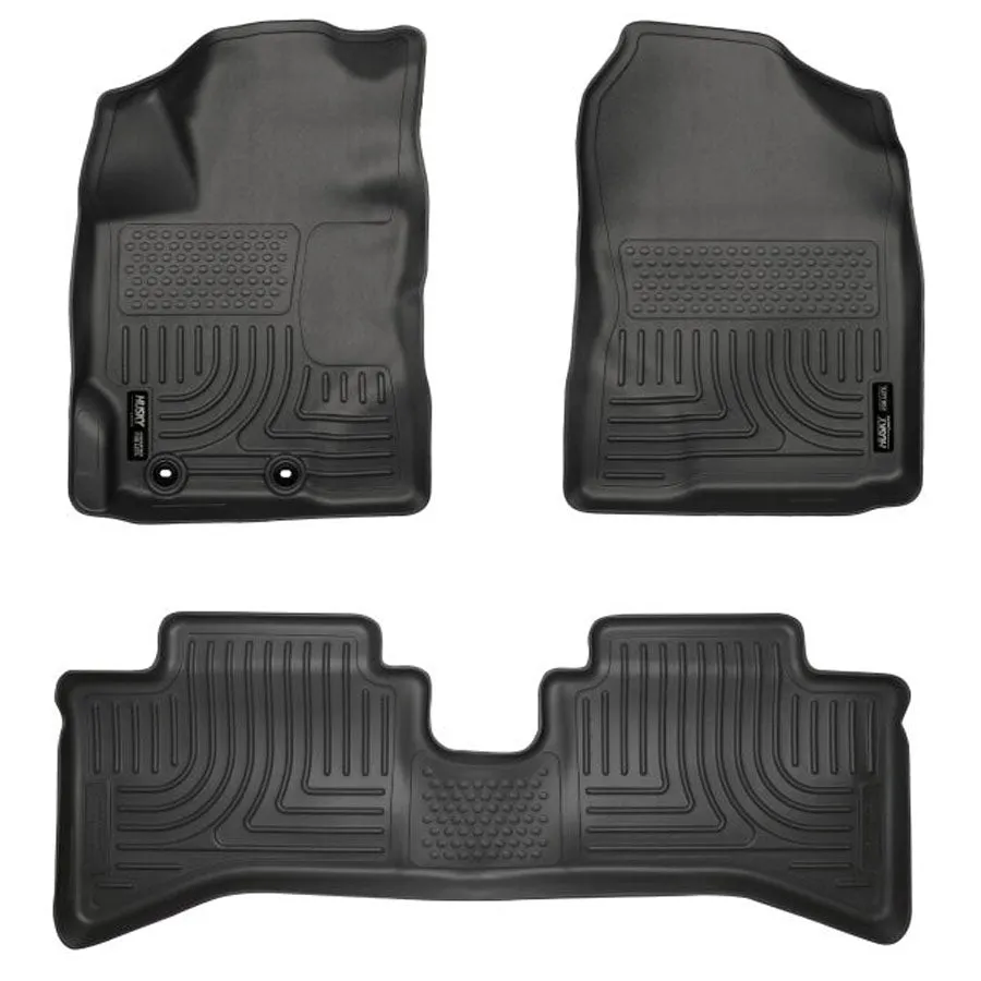 Husky Liners Weatherbeater Floor Liners Black - Front & Rear | 2016-2012 Toyota Prius C