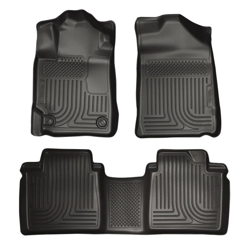 Husky Liners WeatherBeater Front / 2nd Row Floor Liner - Black - Toyota Camry 2007-11