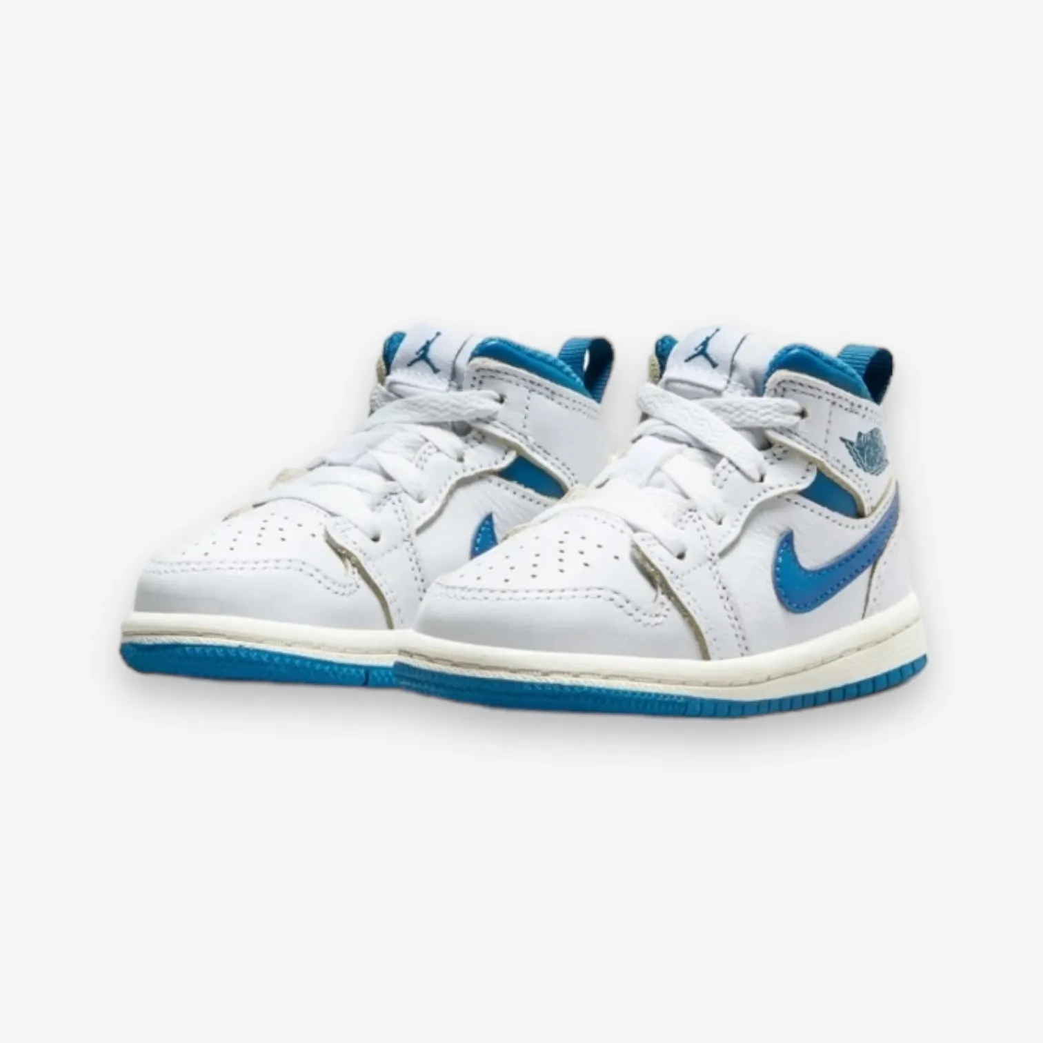 Jordan 1 Mid SE White Industrial Blue Sail TD FN7537-141 Toddler Sizes