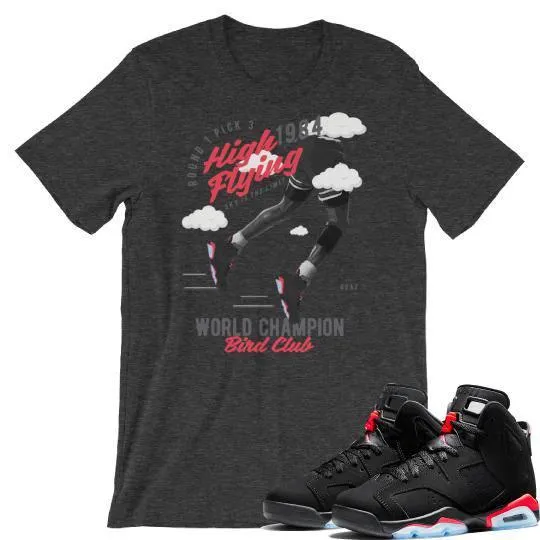 Jordan 6 Infrared Sneaker tee Dark Heather