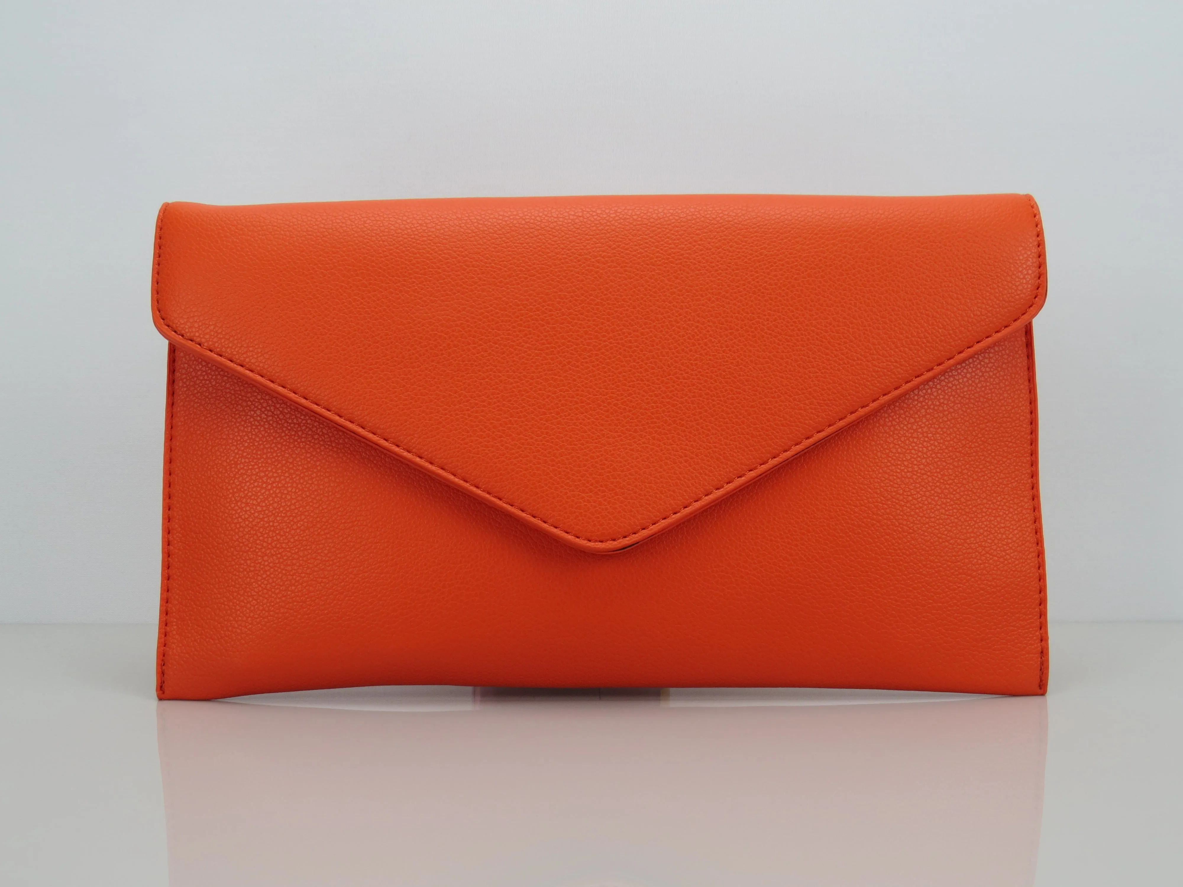 JustBagzz Original Vegan Friendly Leather Red Evening Clutch Bag