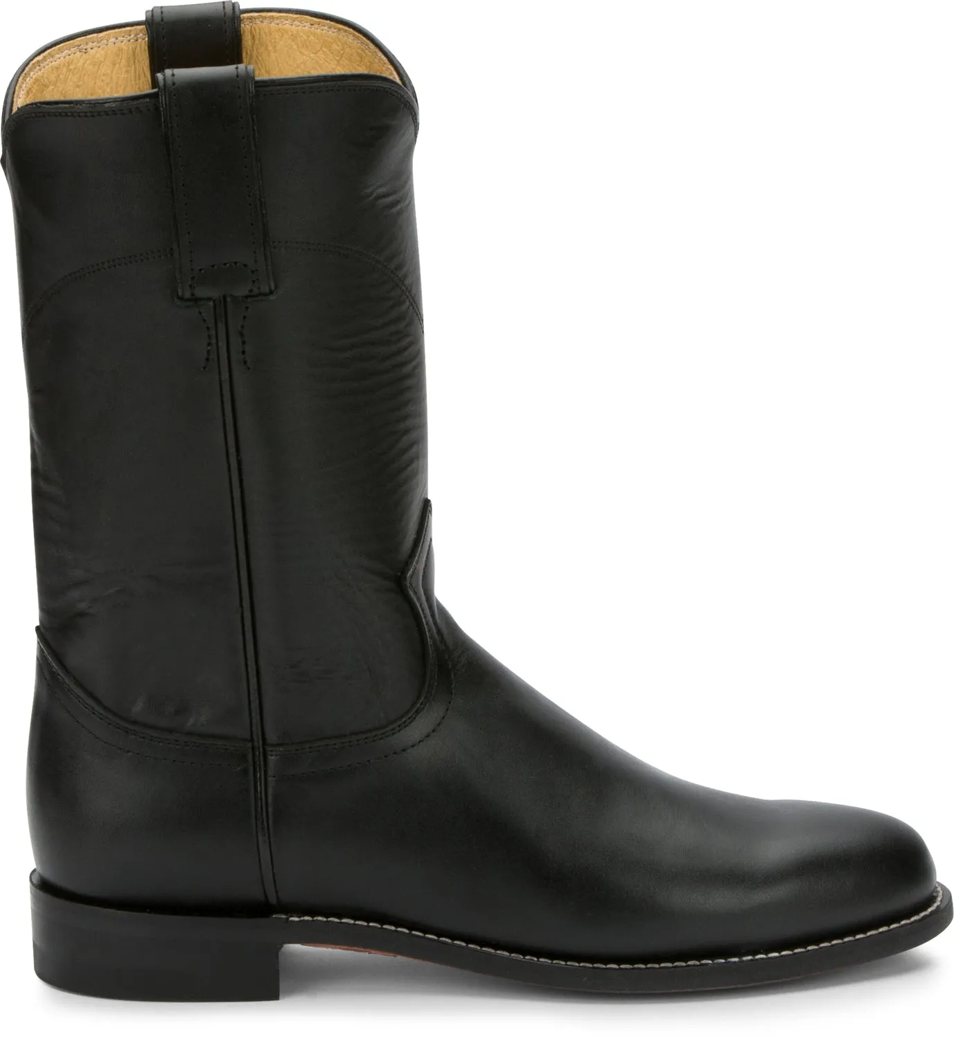 Justin Womens Cora Black Cowhide Cowboy Boots