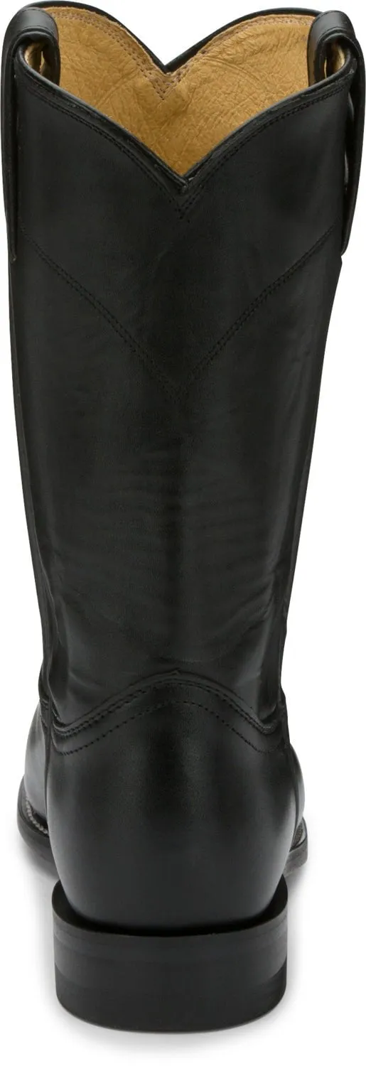 Justin Womens Cora Black Cowhide Cowboy Boots