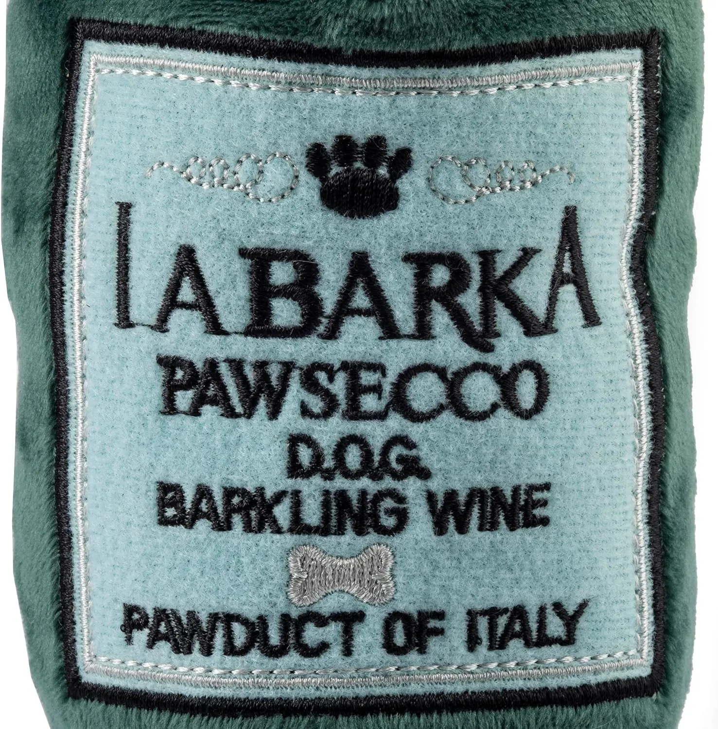 Labarka Pawsecco, Plush Designer Dog Toys with Interactive Squeaker, Stimulating Pet Enrichment, Machine-Washable & Safe Materials for All Breeds, One Size