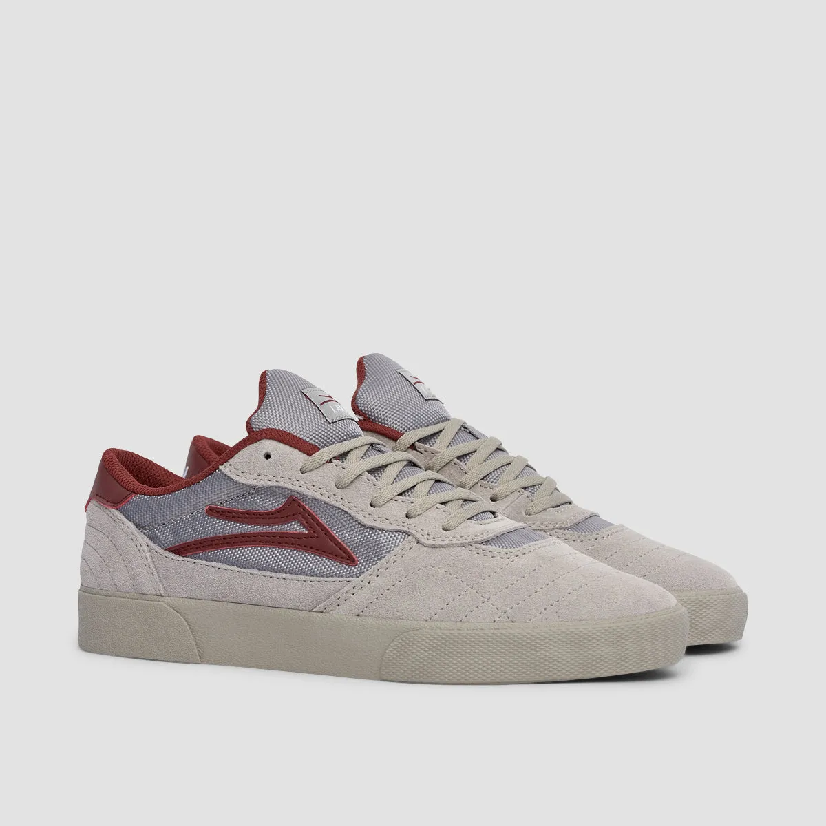 Lakai Cambridge Shoes - Grey/Burgundy Suede