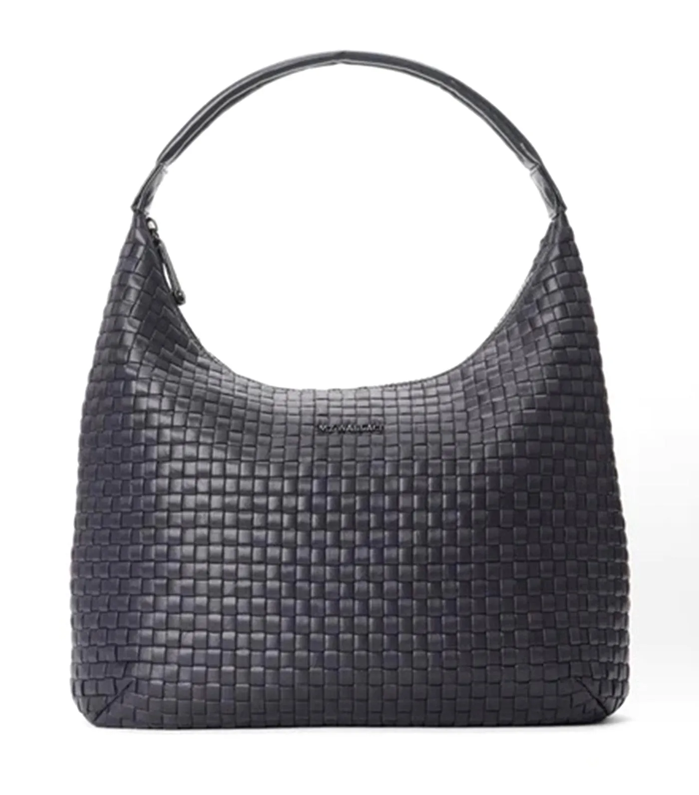 Large Woven Shoulder Bag Black