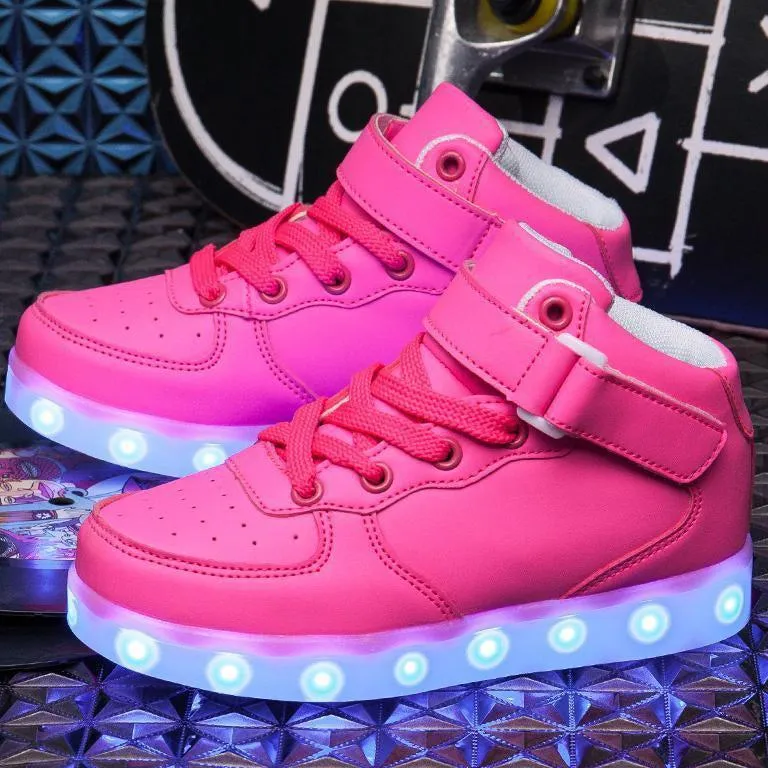 Led Sneakers For Kids Light Up Pink  | Kids Led Light Shoes