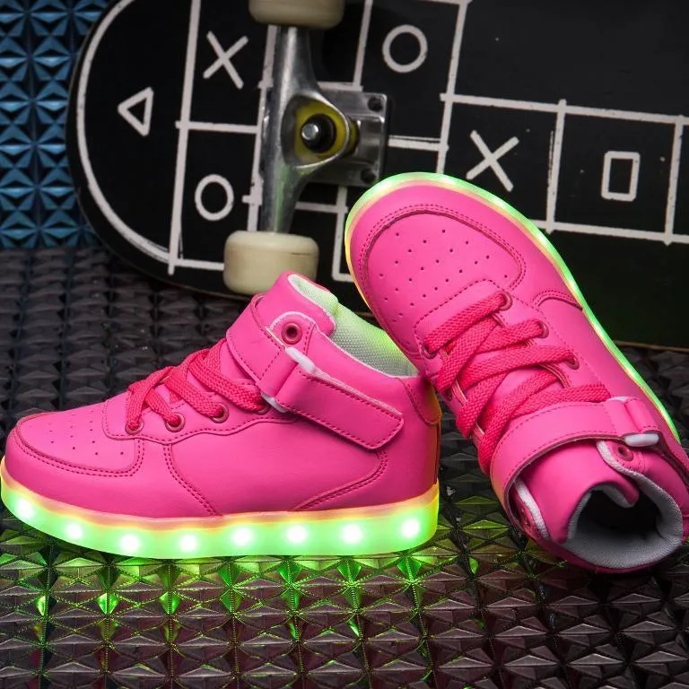 Led Sneakers For Kids Light Up Pink  | Kids Led Light Shoes