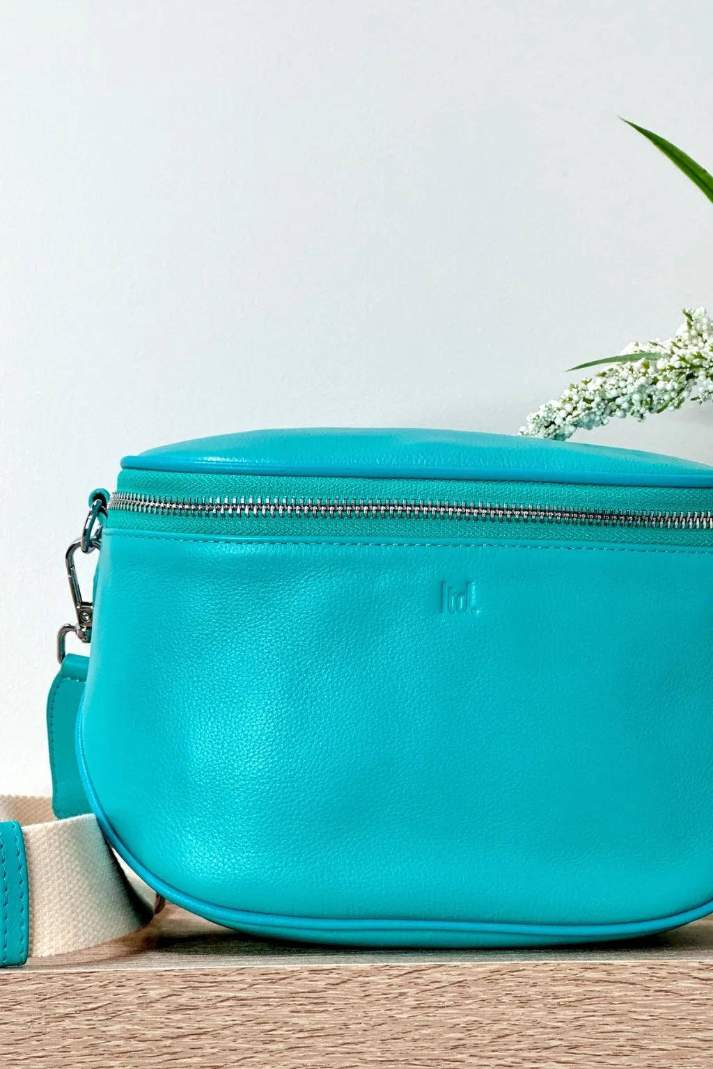 Lemon Tree Dani Leather Bag Blue Lagoon