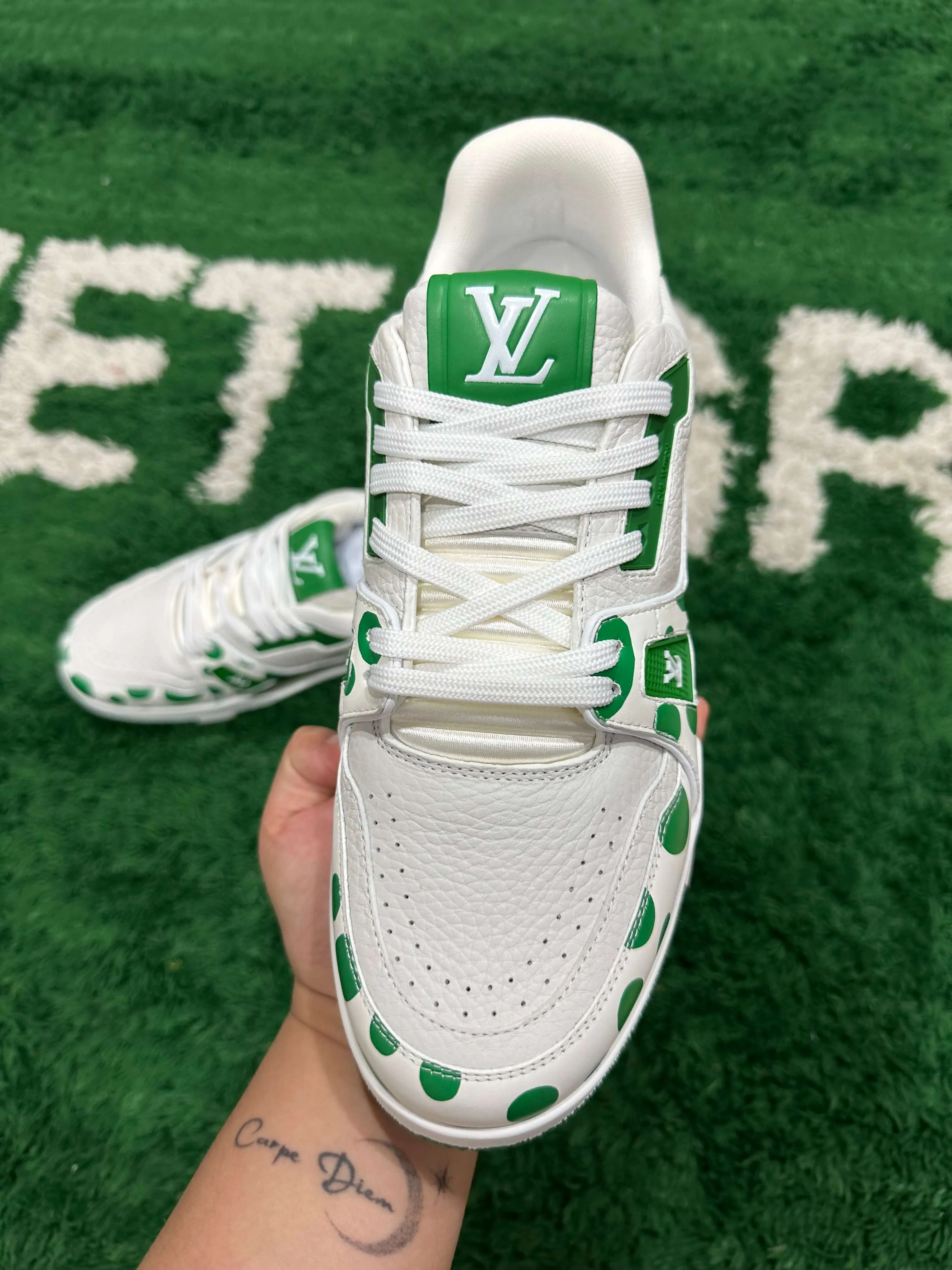 Louis Vuitton LV Trainer Yayoi Kusama Green White