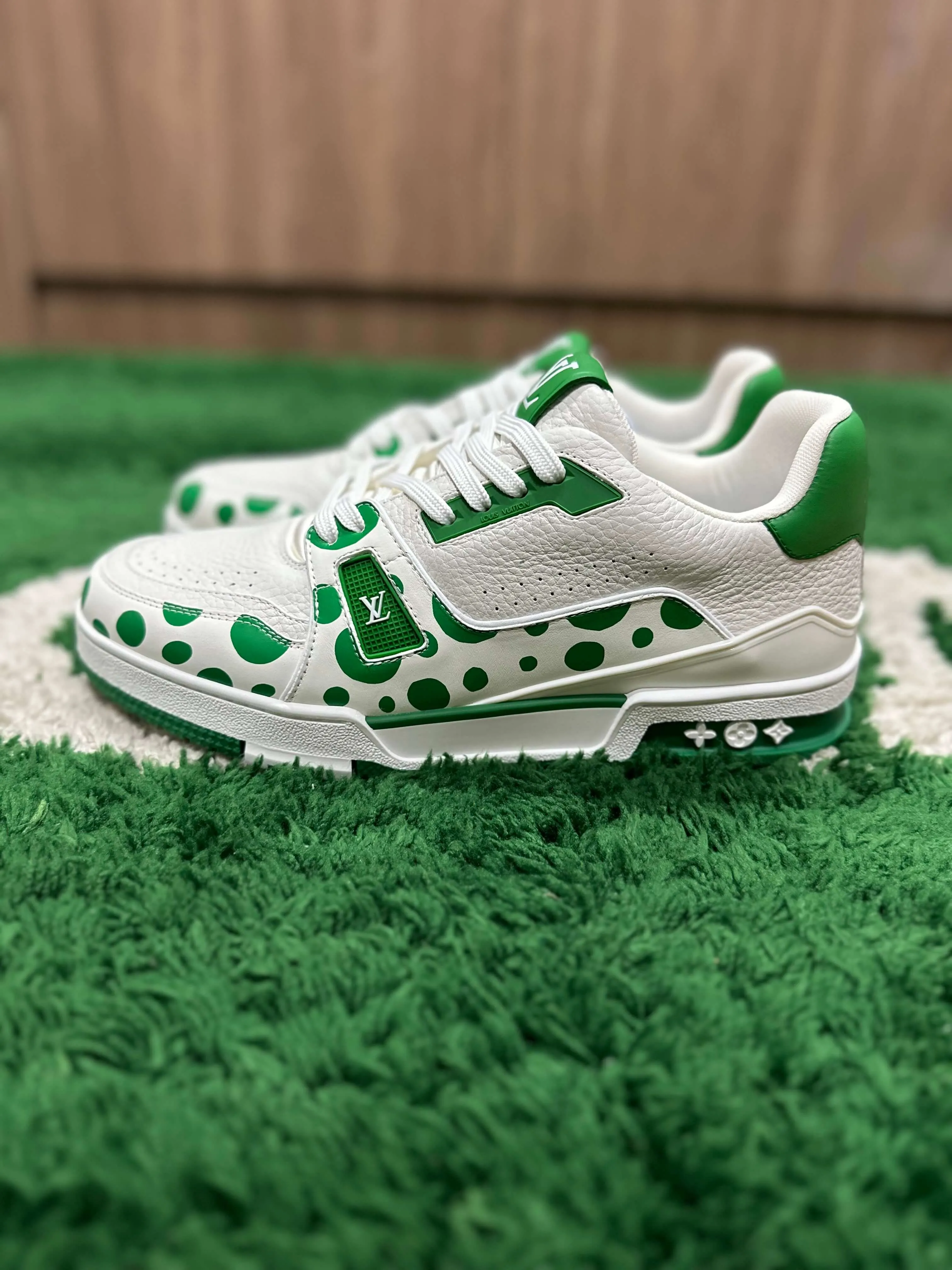 Louis Vuitton LV Trainer Yayoi Kusama Green White