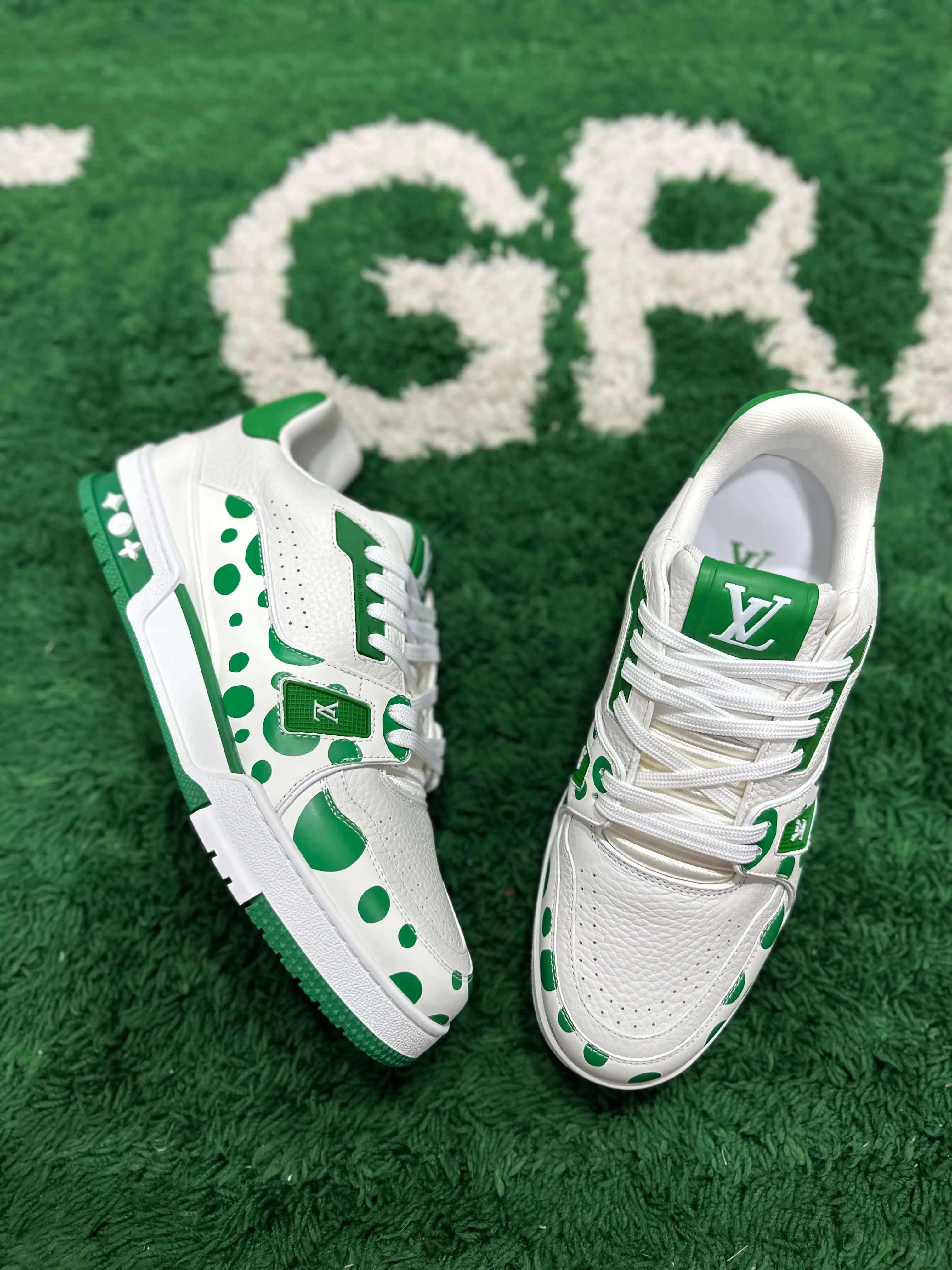 Louis Vuitton LV Trainer Yayoi Kusama Green White