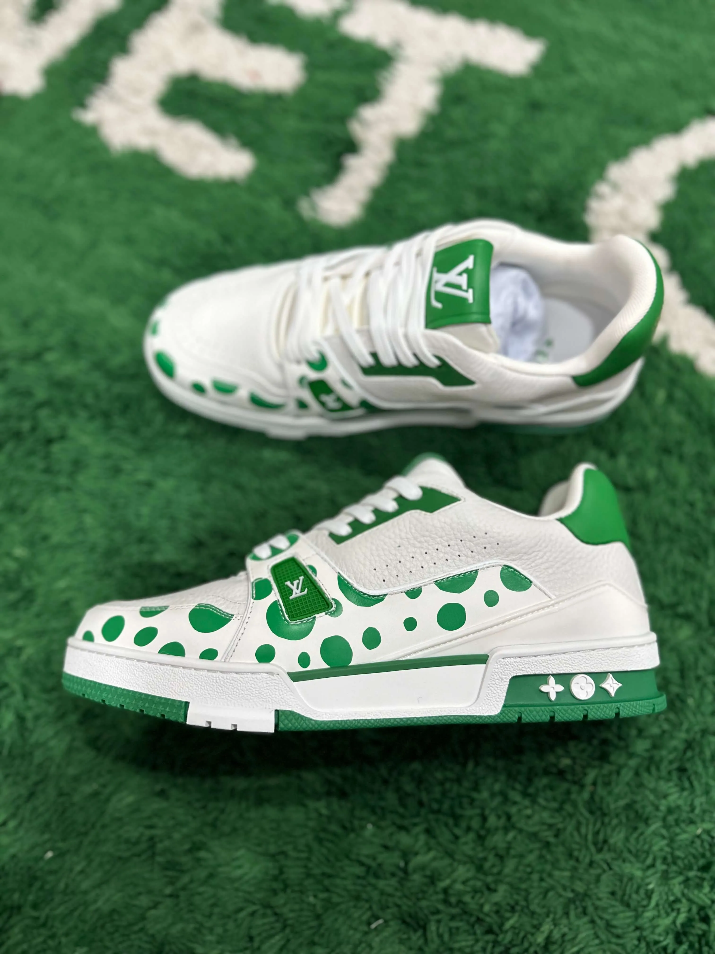 Louis Vuitton LV Trainer Yayoi Kusama Green White