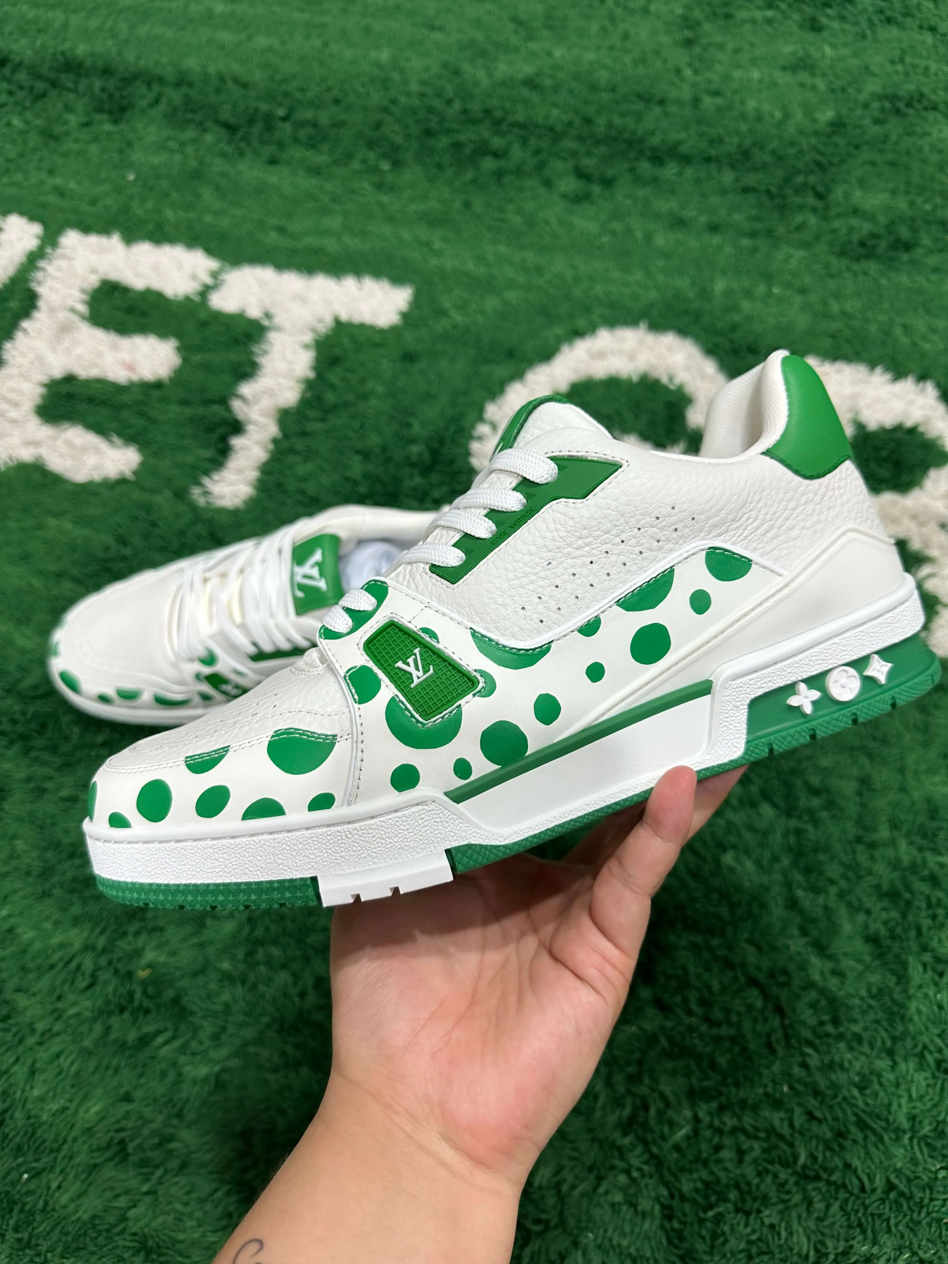 Louis Vuitton LV Trainer Yayoi Kusama Green White