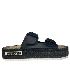 LOVE MOSCHINO DOUBLE BANDED FLATS