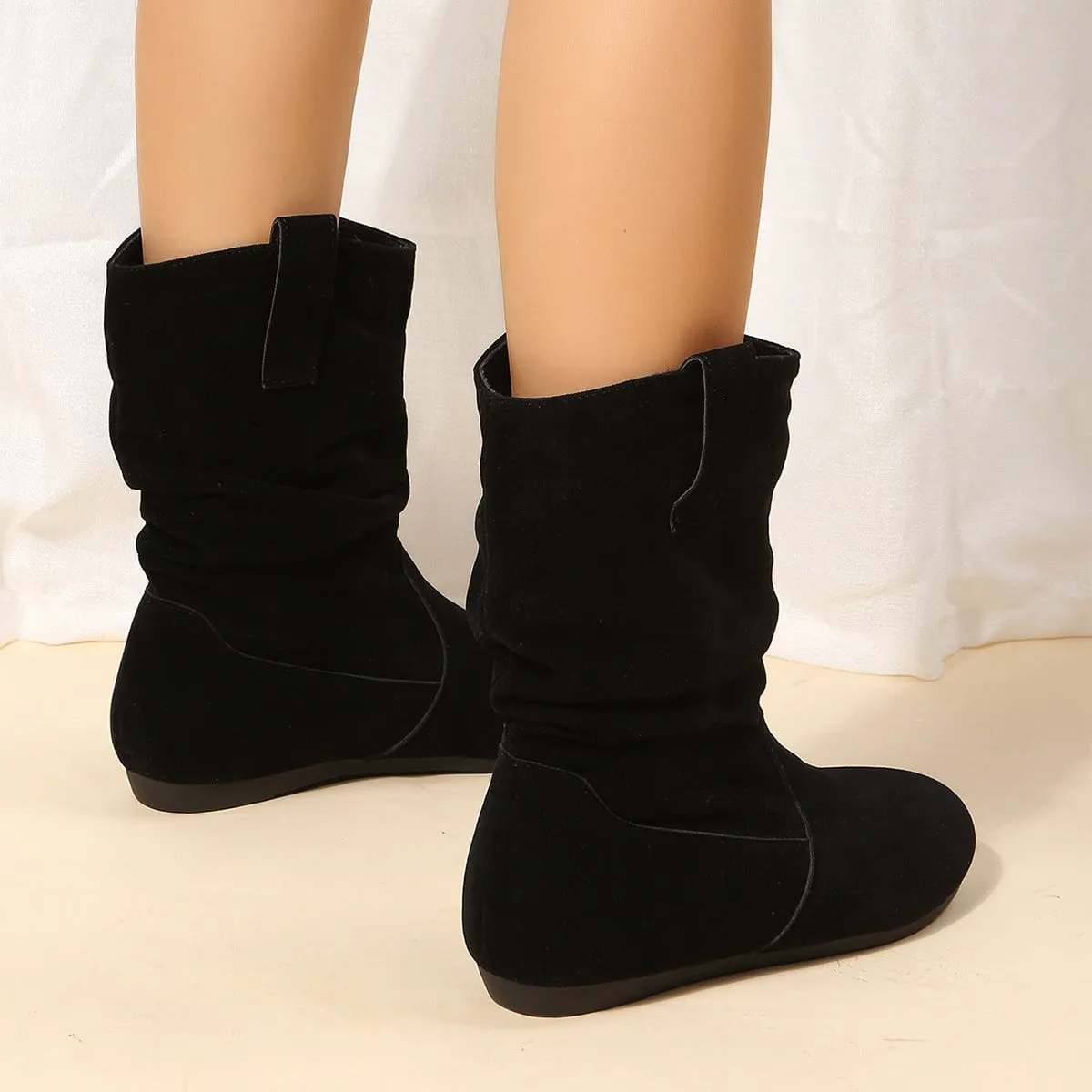 LovelyRLovely Women's Suede Mid-calf Boot