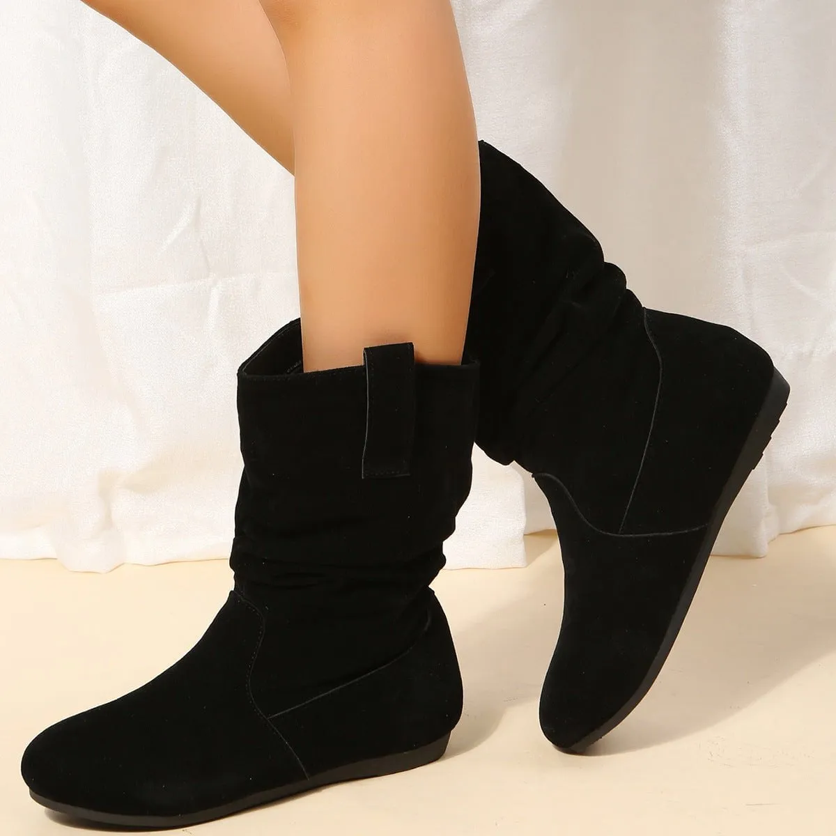 LovelyRLovely Women's Suede Mid-calf Boot