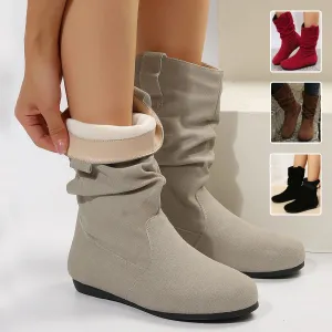 LovelyRLovely Women's Suede Mid-calf Boot