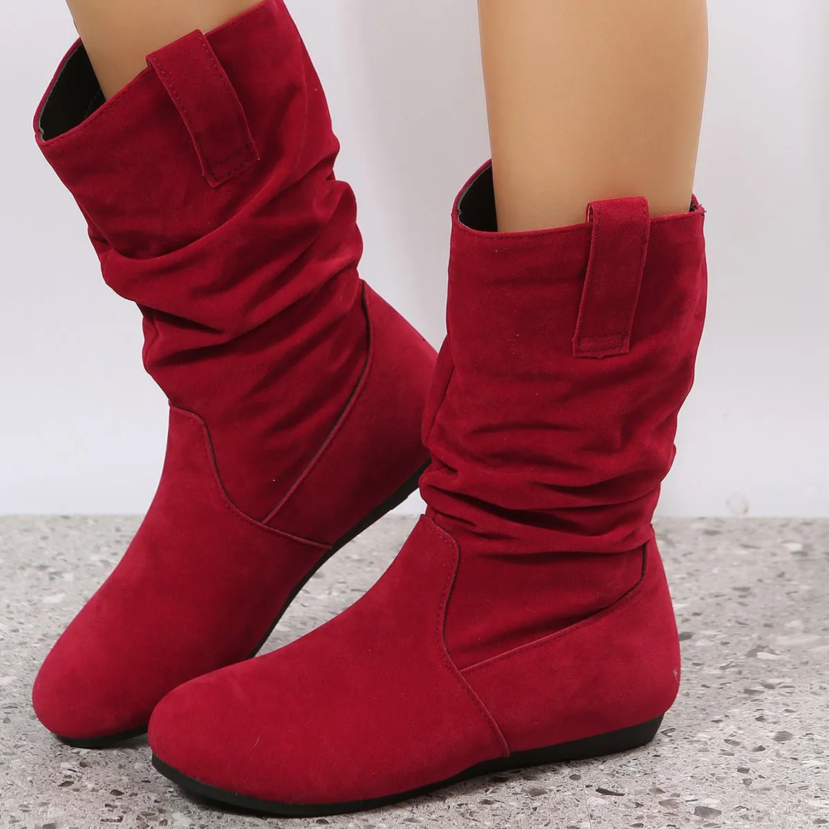 LovelyRLovely Women's Suede Mid-calf Boot