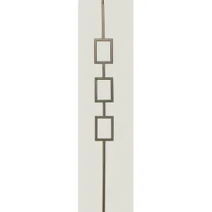 M439 | 2672 | Triple Square Panel Iron Baluster 1/2"