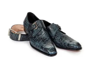 Mauri - 4118 Pompeii Body Alligator Hand Painted Monk Strap