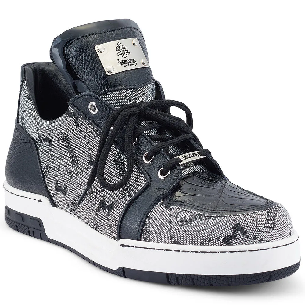 Mauri 8440/1 Fabric/Calf/Baby Croc Black/ Grey