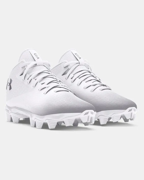 Men's UA Spotlight Franchise 4.0 RM Football Cleat - White/Metallic Silver