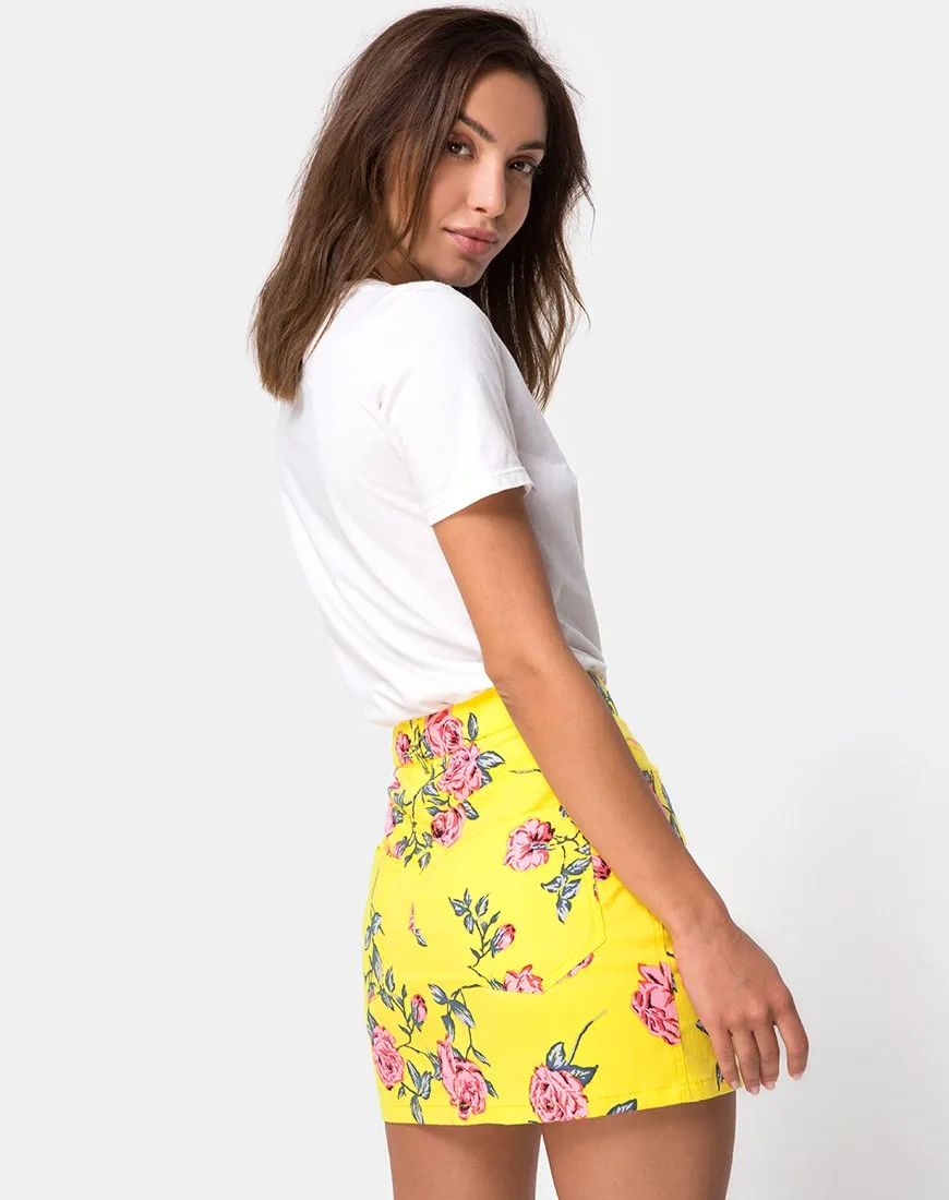 Mini Broomy Skirt in Candy Rose Yellow