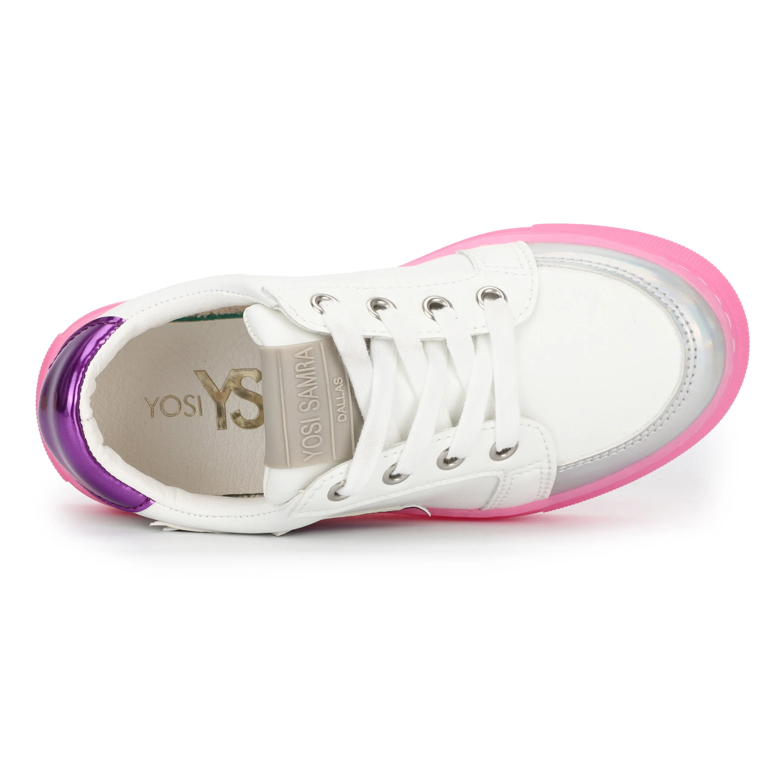 Miss Bolt Sneaker in Purple & Neon Pink - Kids