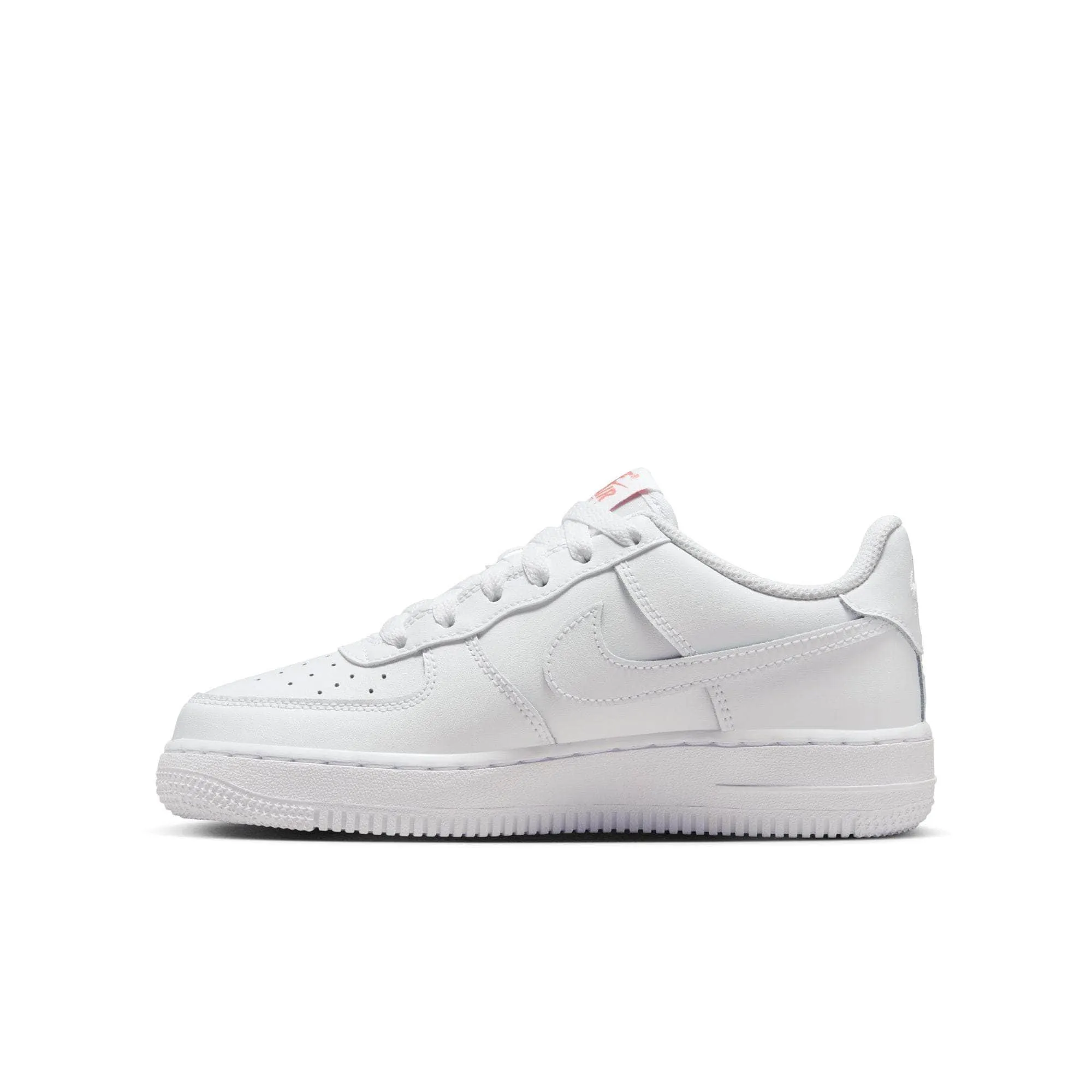 Nike Air Force 1 Low "White Rainbow Lace Swoosh" - Boy's Grade School